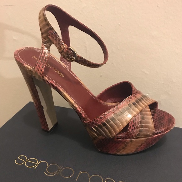 Sergio Rossi Snakeskin Platforms - Picture 3 of 6